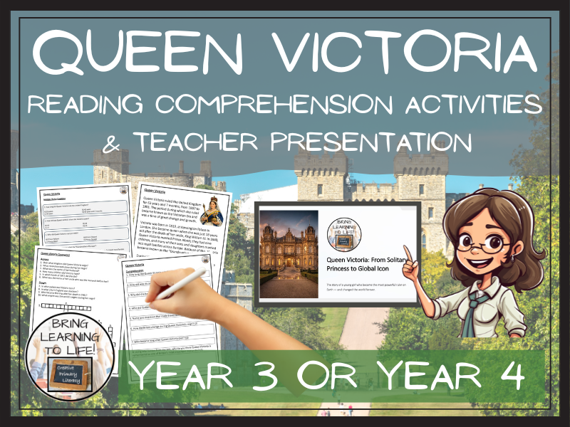 Queen Victoria Reading Comprehension Activities | Year 3 or Year 4