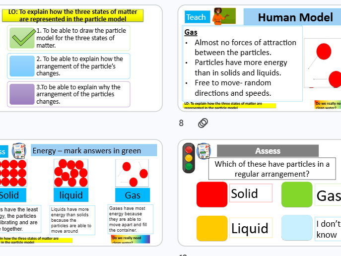 Particle model of matter KS3 Science