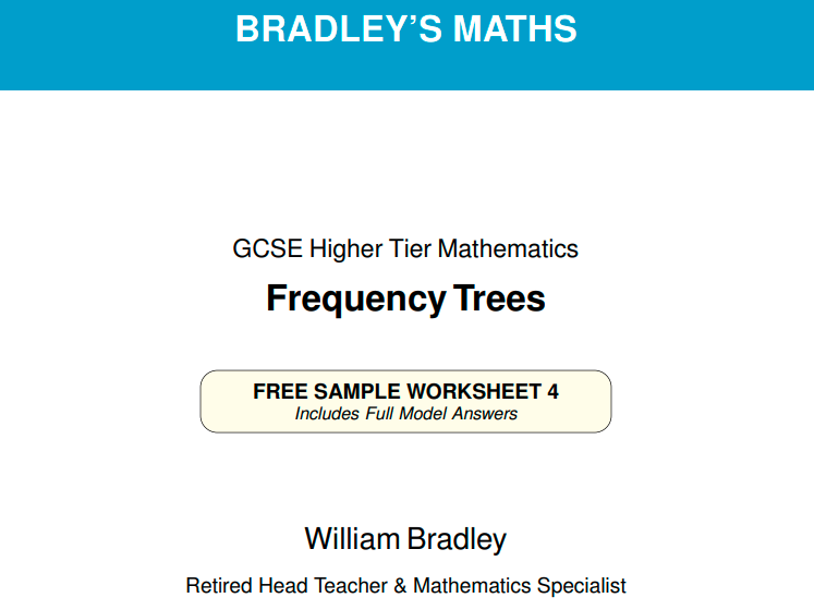 GCSE Maths Higher - Frequency Trees & Probability (Worksheet)