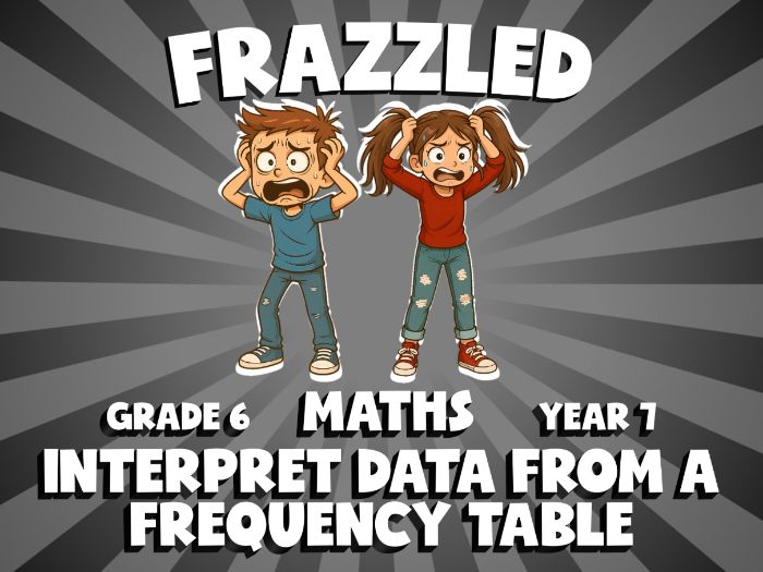 Interpret Data from a Frequency Table FRAZZLED Maths Game | No-Prep Year 7 Review Activity