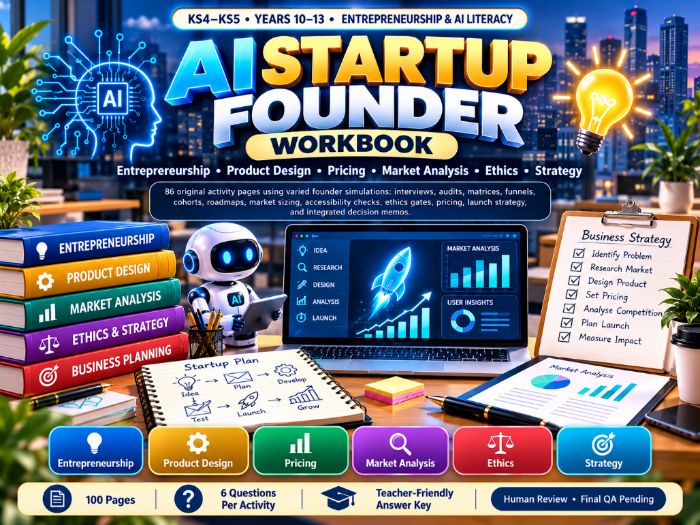 AI Startup Founder Workbook | Business & Enterprise | KS4–KS5 | 100 Pages