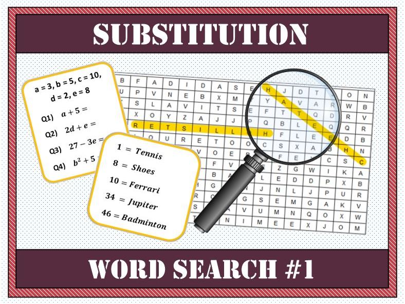 🔠 Substitution Word Search #1 🔎