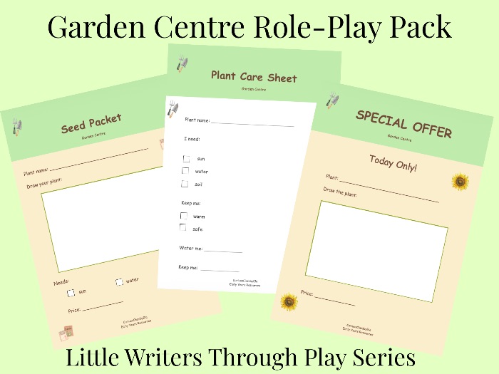 Garden Centre Role Play EYFS Writing
