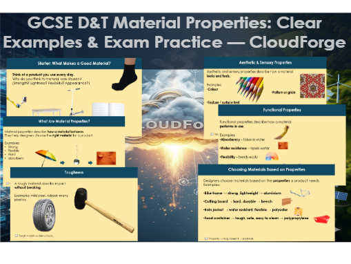 GCSE D&T Material Properties: Clear Examples & Exam Practice
