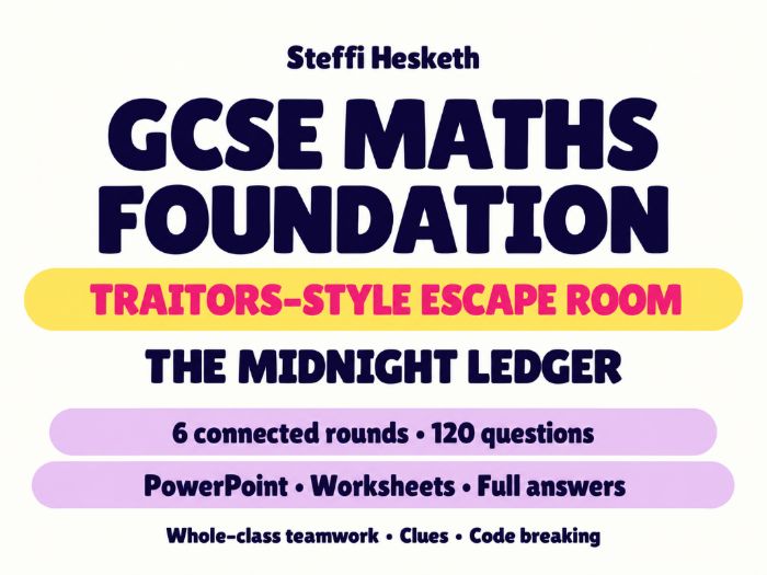 GCSE Maths Foundation Traitors-Style Escape Room