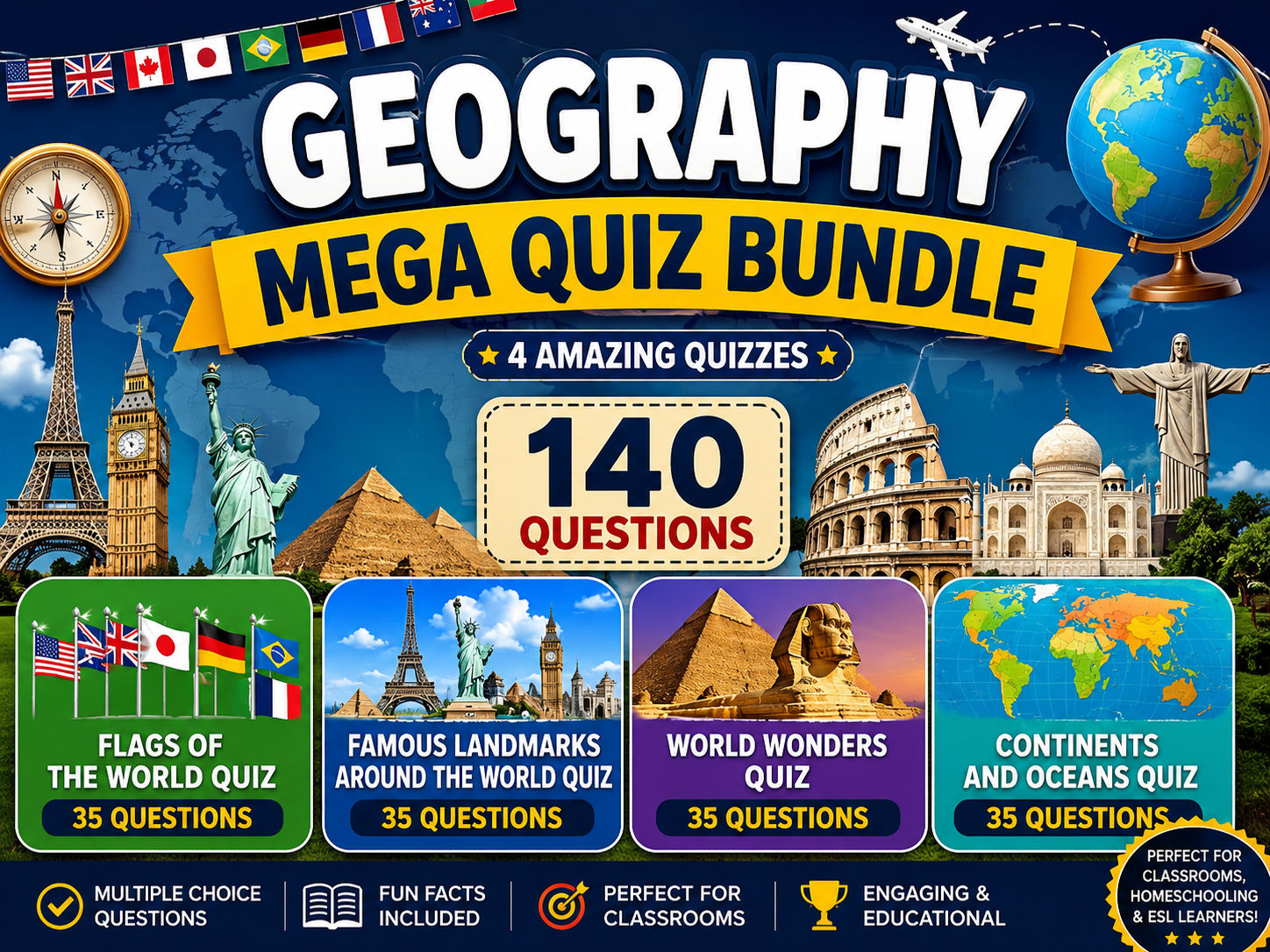 Geography Mega Quiz Bundle
