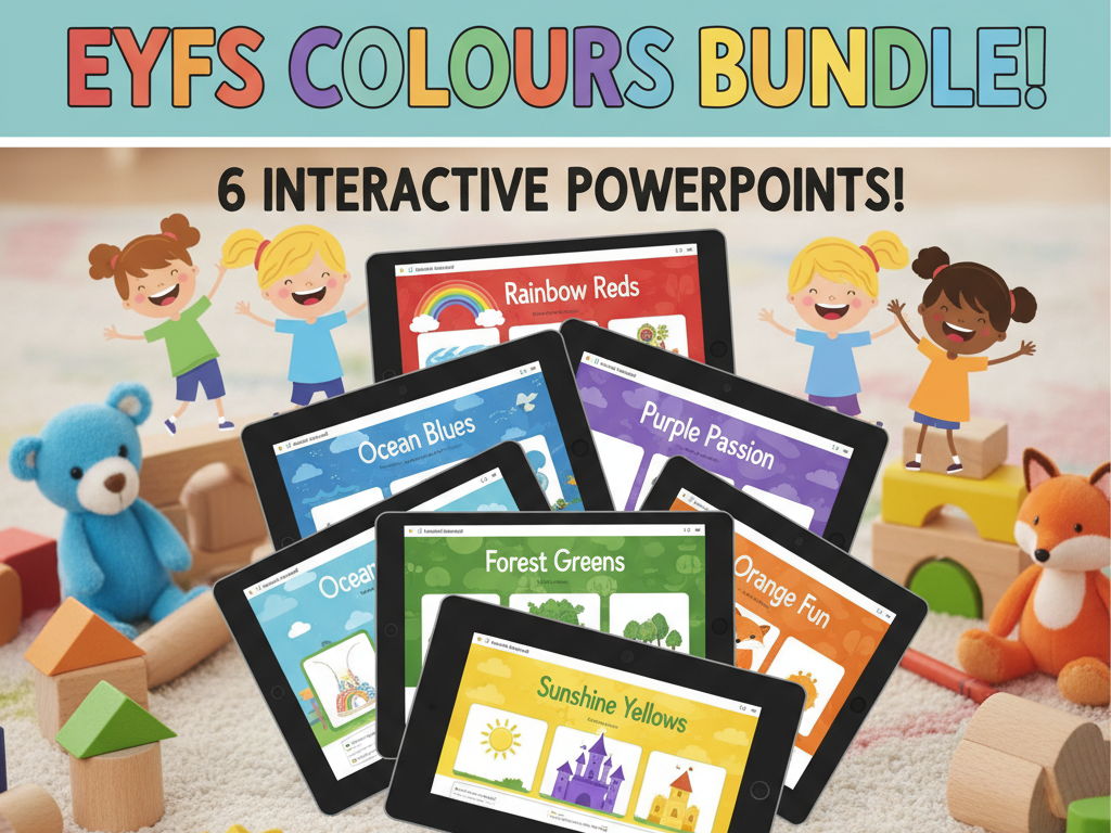 Bundle of 6 ppt to teach preschoolers about colours