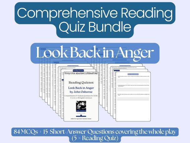 Look Back in Anger Reading Quizzes – The Whole Play | GCSE & A-Level English