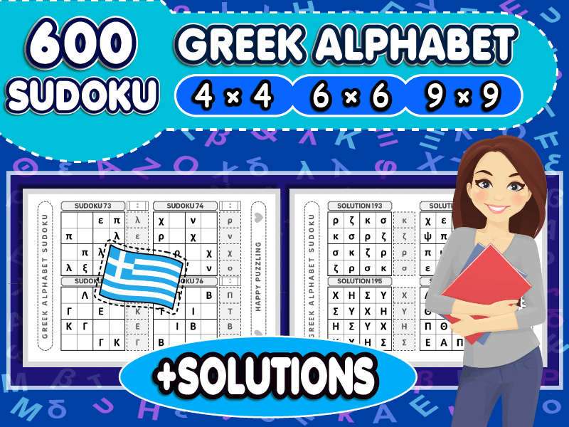 Greek Alphabet Sudoku Puzzles