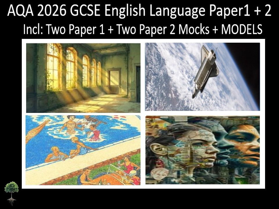 Four AQA 2026 GCSE English Language Paper 1 + 2 Mocks | Models