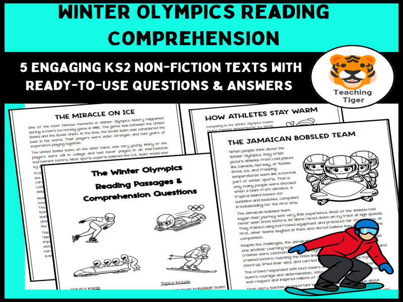 Winter Olympics Reading Comprehension | Non-Fiction Passages for Years 5–6