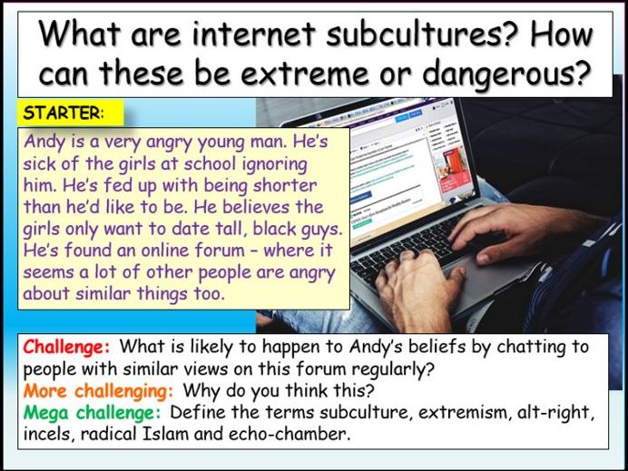 Radicalisation:  Online Radicalisation + Incels