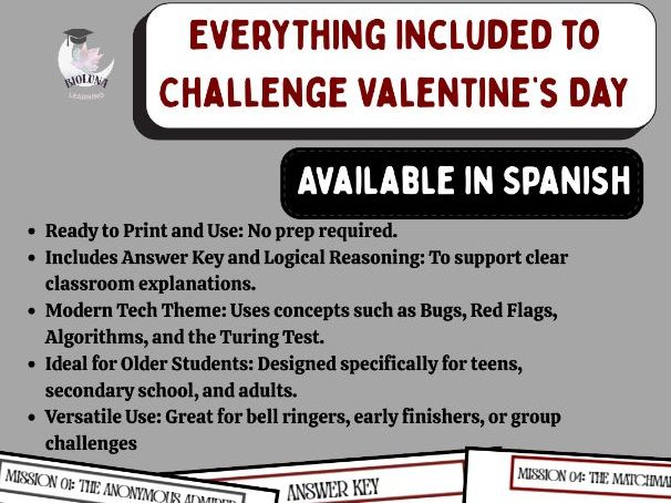 FREE Valentine's Day Logic Puzzle for Teens