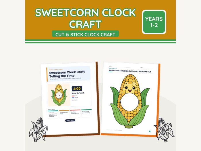 Sweetcorn Clock Craft: Telling the Time
