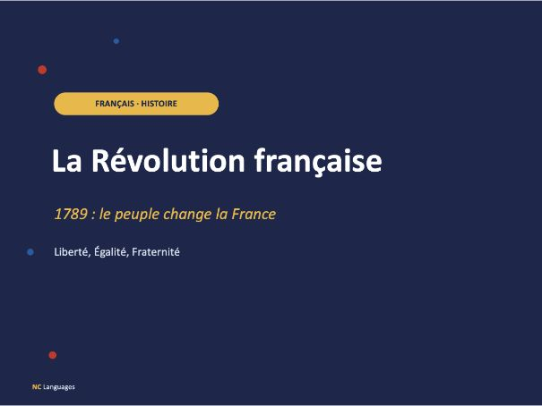 FRENCH: La révolution française (Cultural lesson)