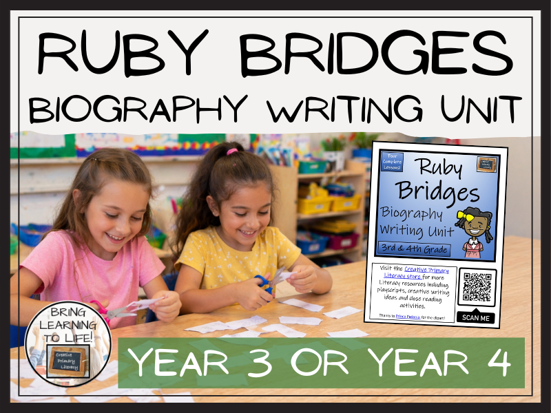 Ruby Bridges Biography Writing Unit | Year 3 or Year 4