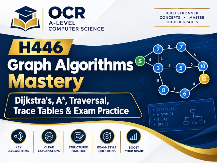 OCR Computer Science H446 | Graph Algorithms Mastery | Dijkstra's, A*, Traversal, & Exam Practice