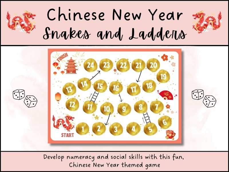 Chinese New Year Snakes and Ladders Game