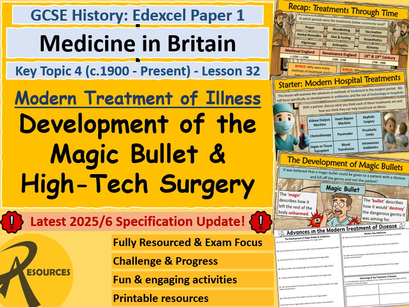 Magic Bullet Antibiotics & Surgery - Medicine in Britain - GCSE History Edexcel - Lesson 32