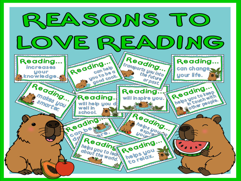 Reasons to love Reading Display posters - capybara theme