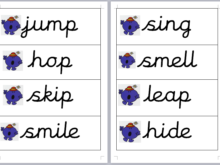 Bossy Verb Worksheet Year 1