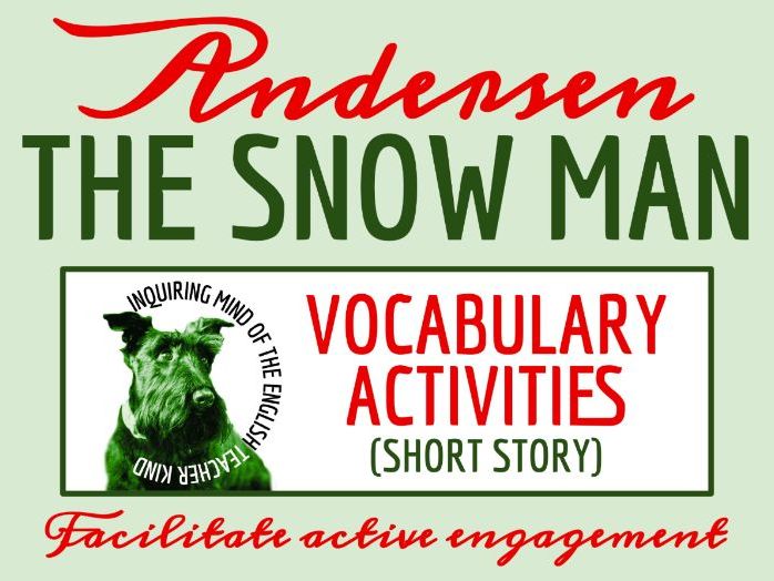 "The Snow Man" by Hans Christian Andersen Vocabulary Activities | Winter Story