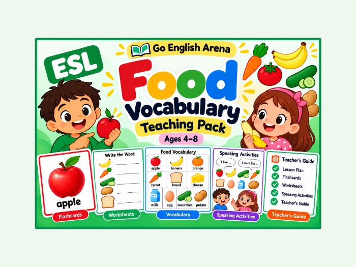 ESL Food Vocabulary Pack | Ages 4–8