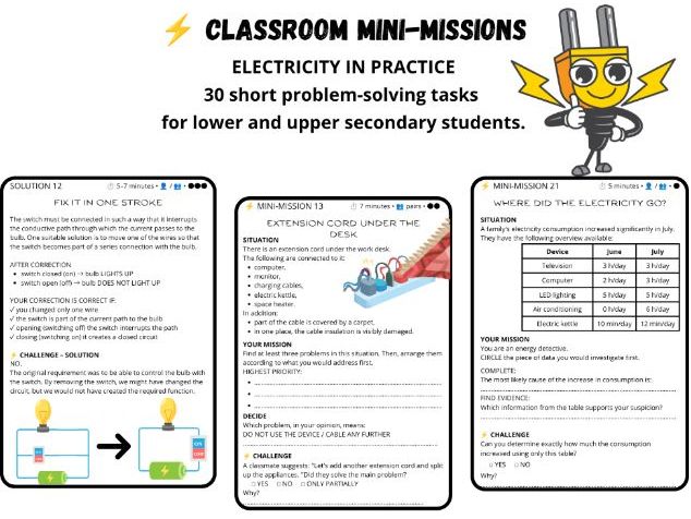 Electricity in Practice – 30 Classroom Mini-Missions | Circuits, Safety & Energy