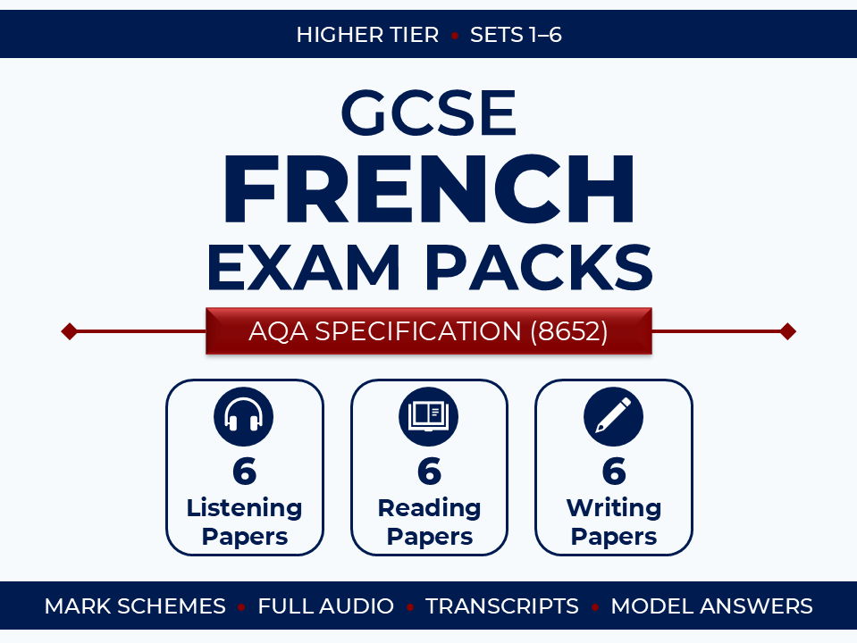 AQA GCSE French (2026) – Complete Higher Exam Pack Bundle