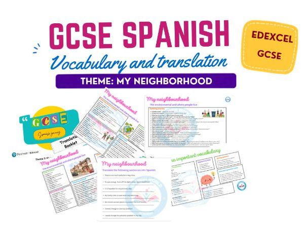 GCSE Spanish EDEXCEL Translation Practice (with answers) – Theme 3: my neighborhood