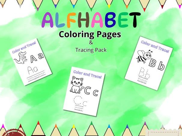 A-Z Animal Alphabet Coloring and Trace!