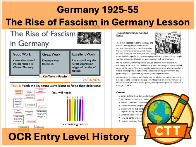 OCR Entry Level History - Germany 1925-55 - The Rise of Fascism in Germany Lesson