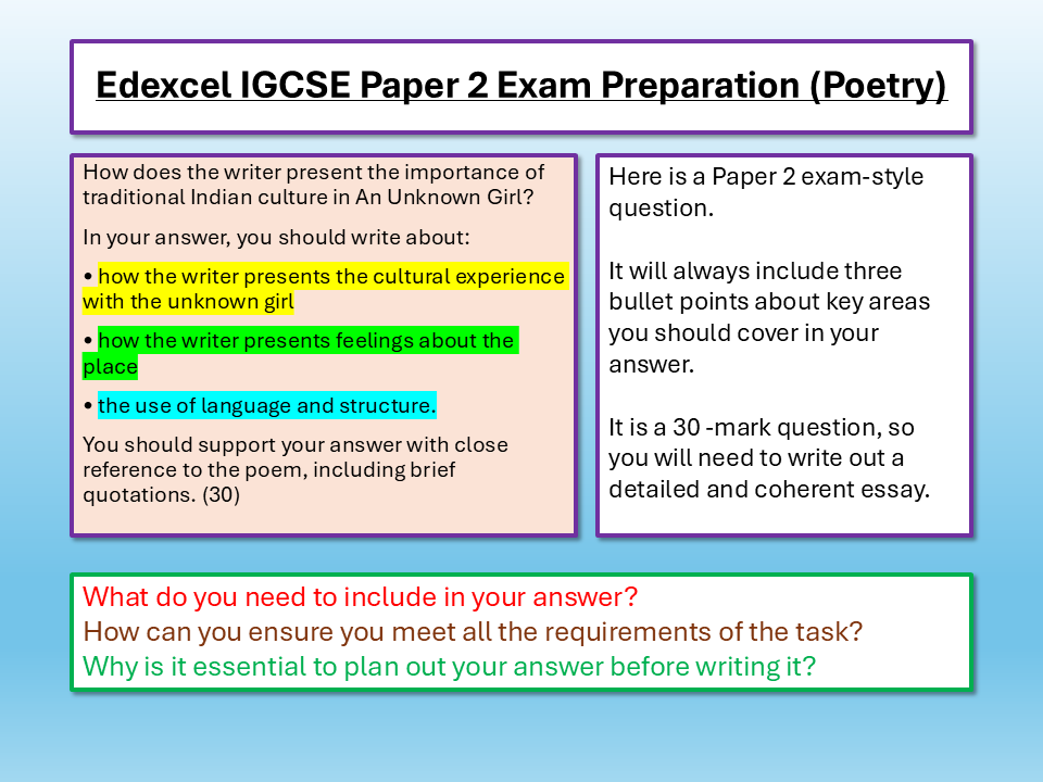 Edexcel IGCSE English Language Paper 2