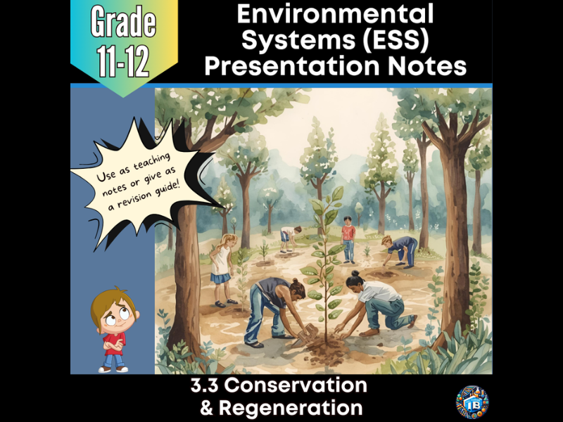 IB DP ESS 3.3 Conservation and Regeneration - Teaching Notes & PowerPoint 2026