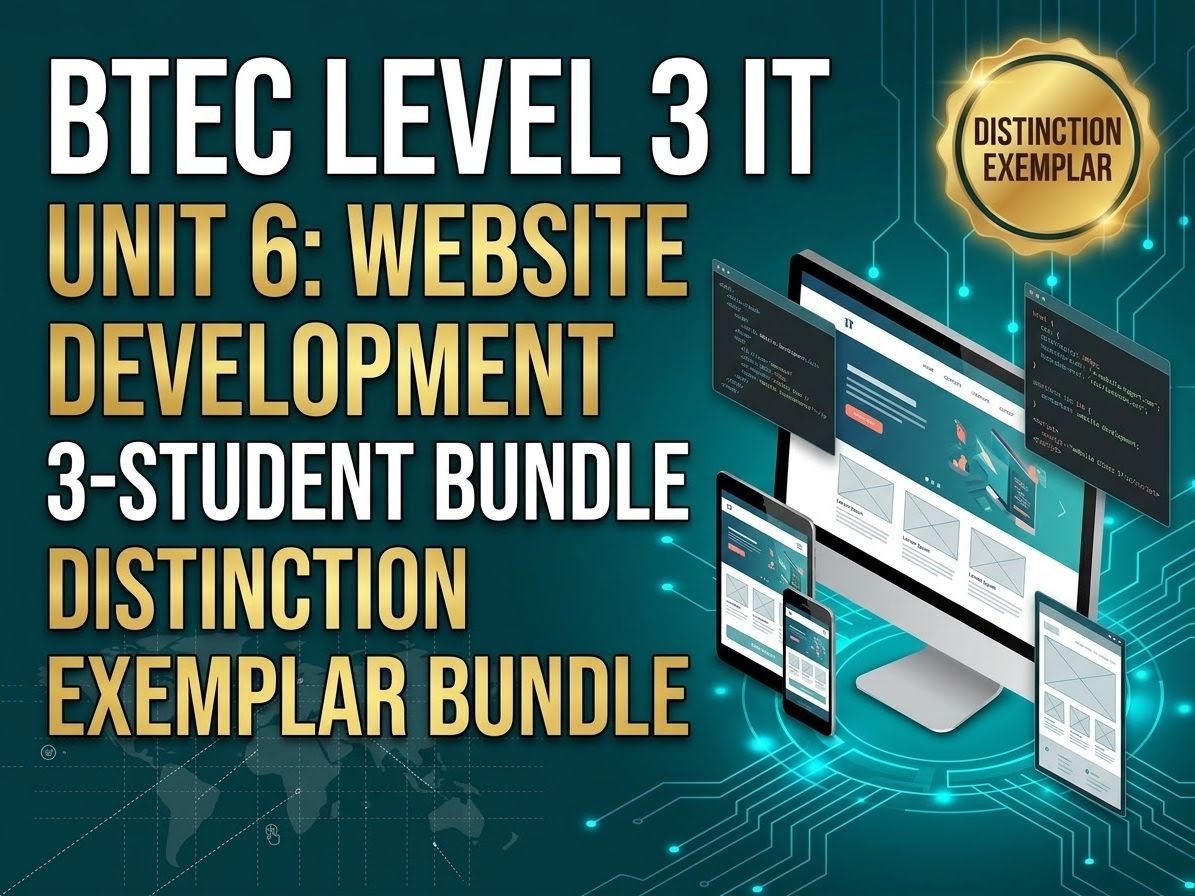 BTEC Level 3 IT Unit 6 Distinction Bundle