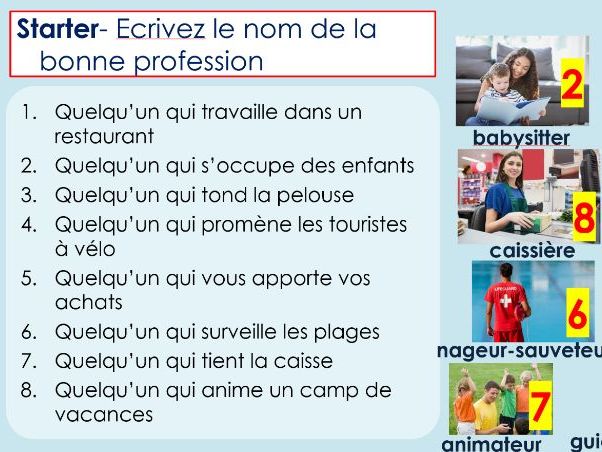 GCSE French - J'arrete les etudes pendant un an