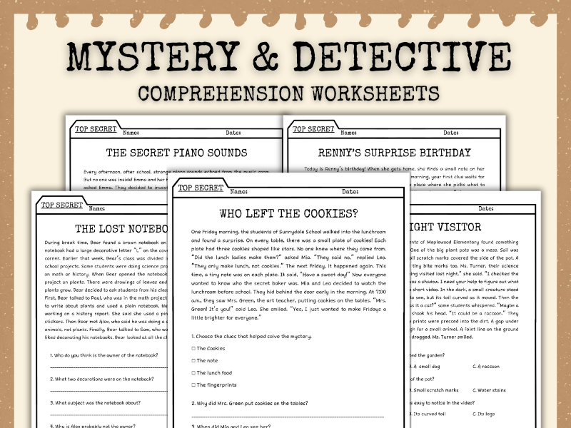 Mystery & Detective Reading Comprehension