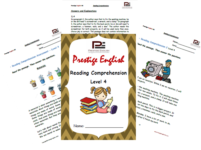 Reading Comprehension Book - Level 4