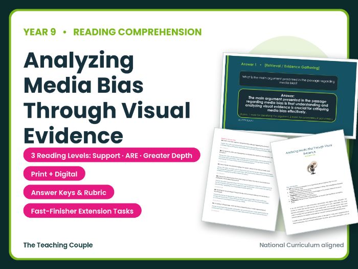 Using Graphic Evidence to Analyze Media Bias Reading Comprehension | Year 9