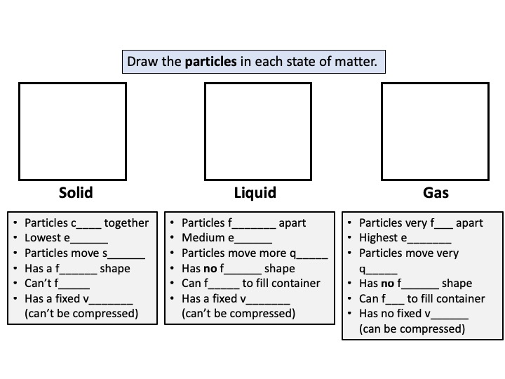 States Of Matter Worksheet Solids Liquids Gases Teaching Resources