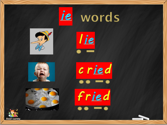 Teach the IE digraph, phonics, reading, spelling and writing.