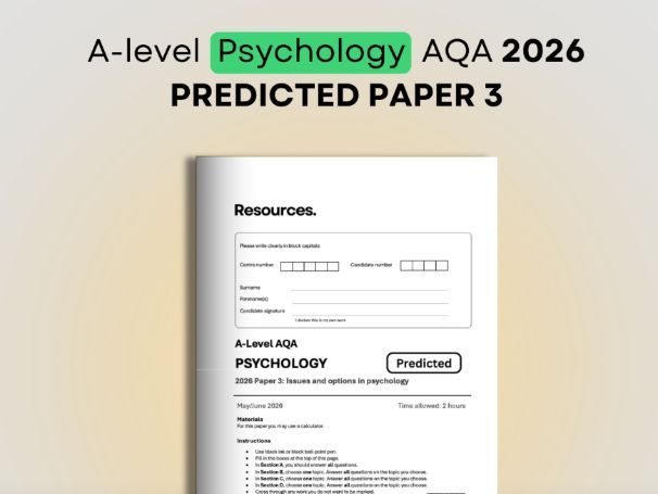 A-Level Psychology AQA Predicted paper 3 2026