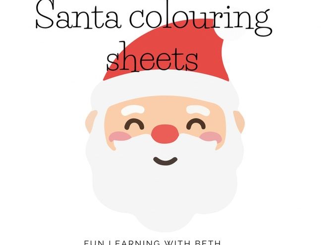 Santa Colouring sheets