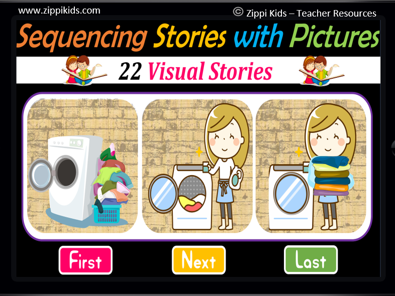 22 Sequencing Stories with Picture Cards | Fun Fridays | Virtual - Google Slides