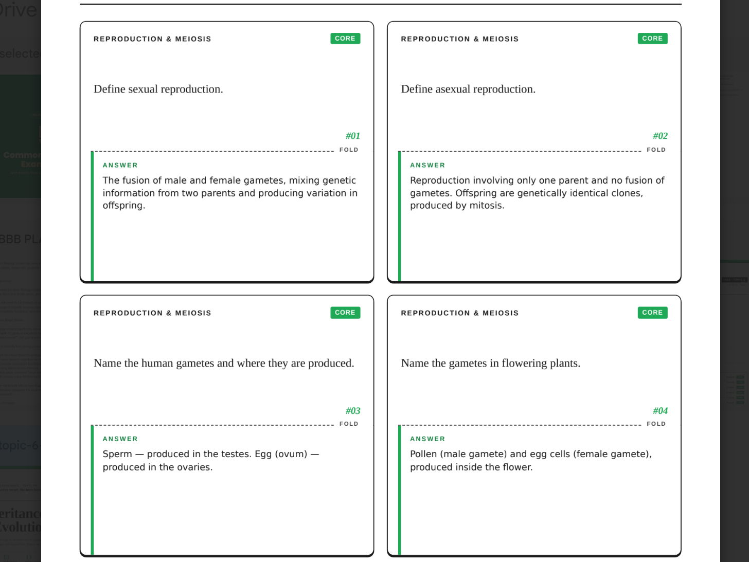 AQA GCSE Biology Paper 2 Flashcards Bundle  - Units 5, 6 and 7 Revision