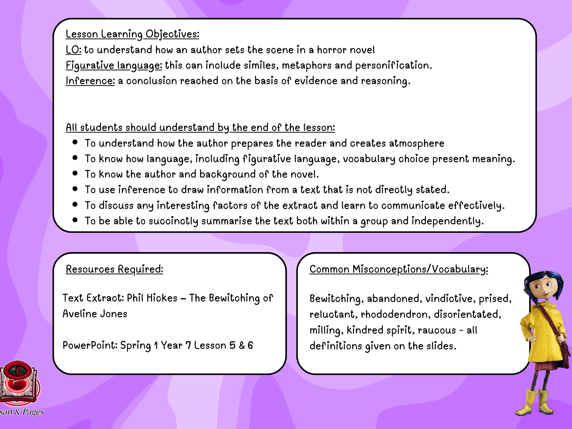 KS3 Whole-Class Reading: Horror & Atmosphere (Spring 1)