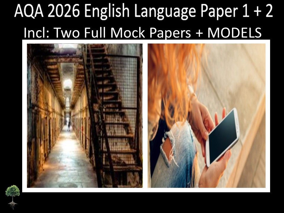 Two AQA 2026 English Language Paper 1 + 2 Mocks | MODELS
