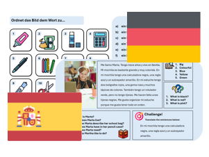 Pencil Case (German & Spanish) – Ready-to-teach