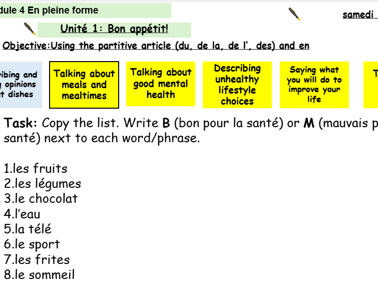 New French AQA Higher GCSE Complete Module 4 En pleine forme