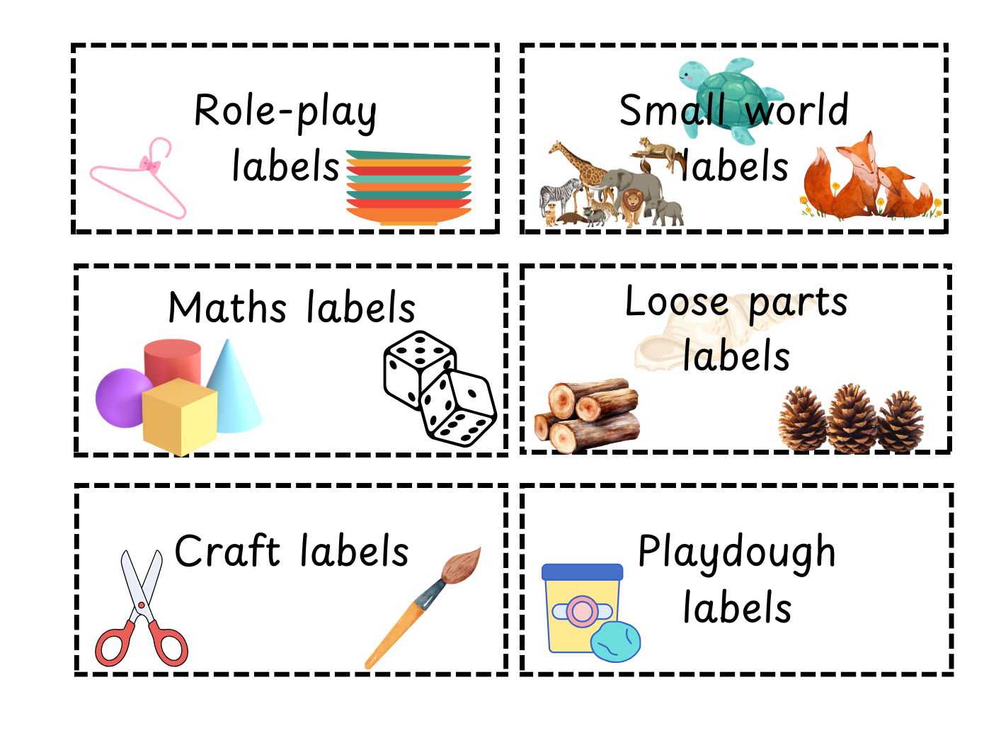 EYFS Classroom Resource Labels